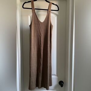 Vince Ribbed stretch-jersey midi dress